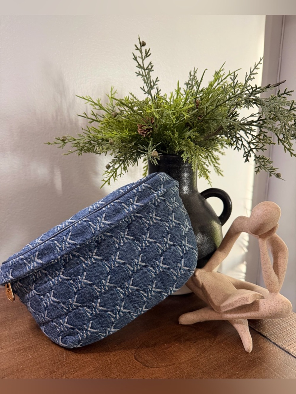 Michael Kors Denim Jacquard Belt Bag